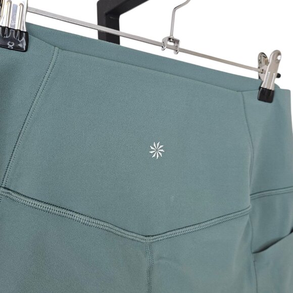Athleta Womens Salutation Stash 5" Short, Athletic, Green Blue, Size Large - Picture 4 of 7